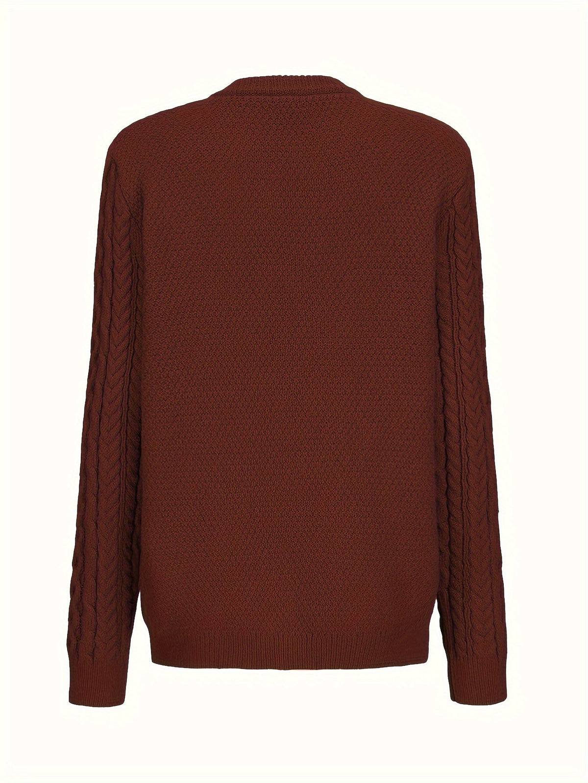Women's Cable-Knit Cardigan with Button Front and Pockets