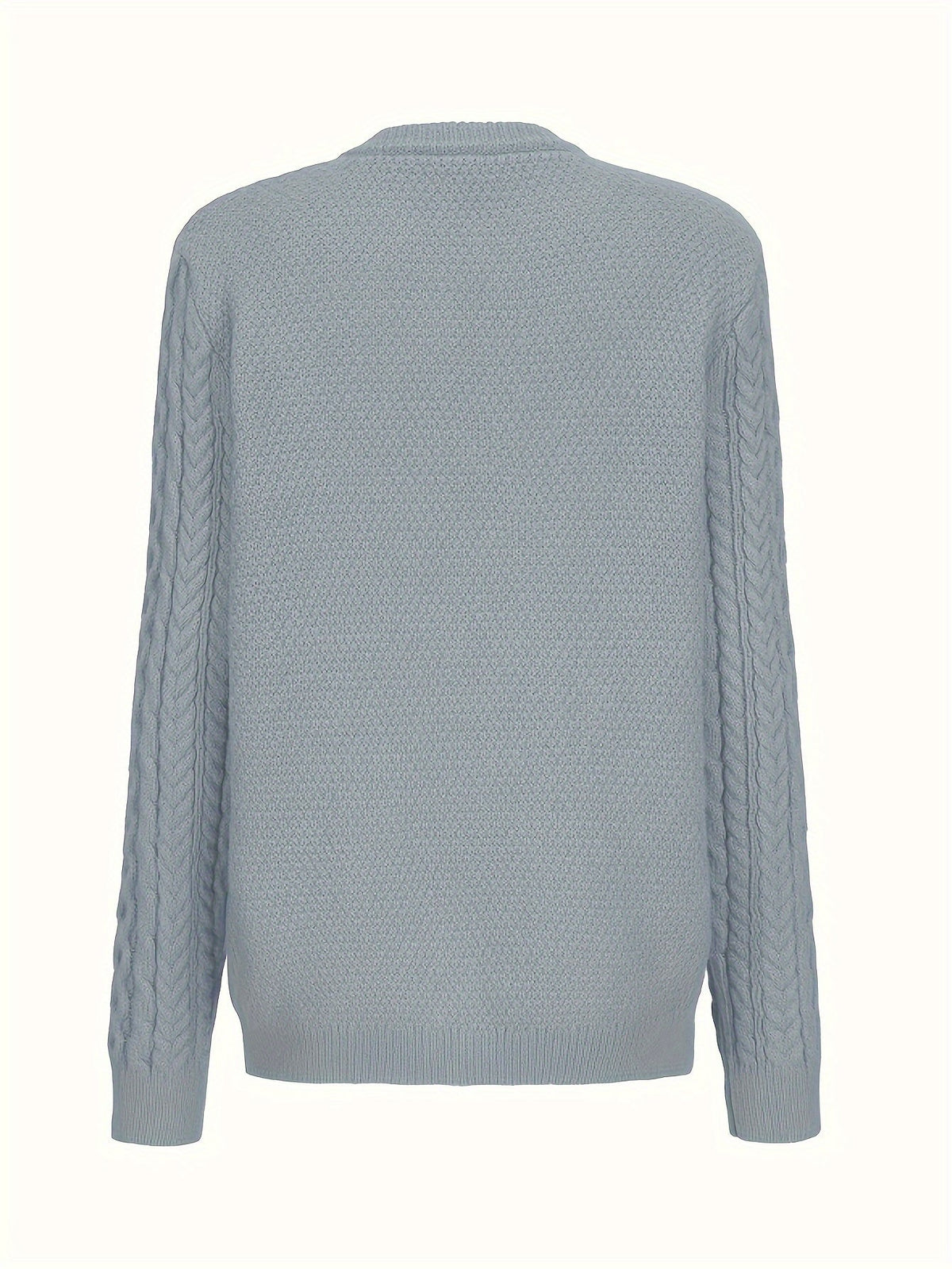 Women's Cable-Knit Cardigan with Button Front and Pockets