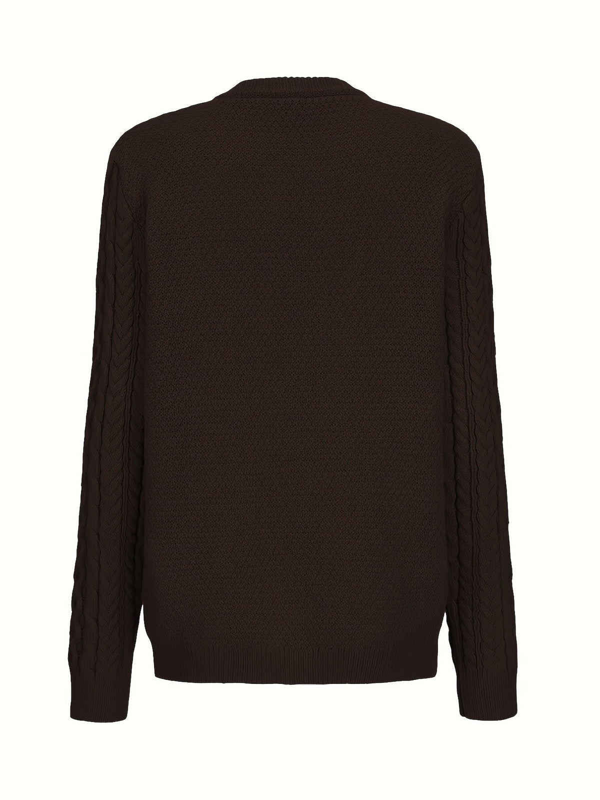 Women's Cable-Knit Cardigan with Button Front and Pockets