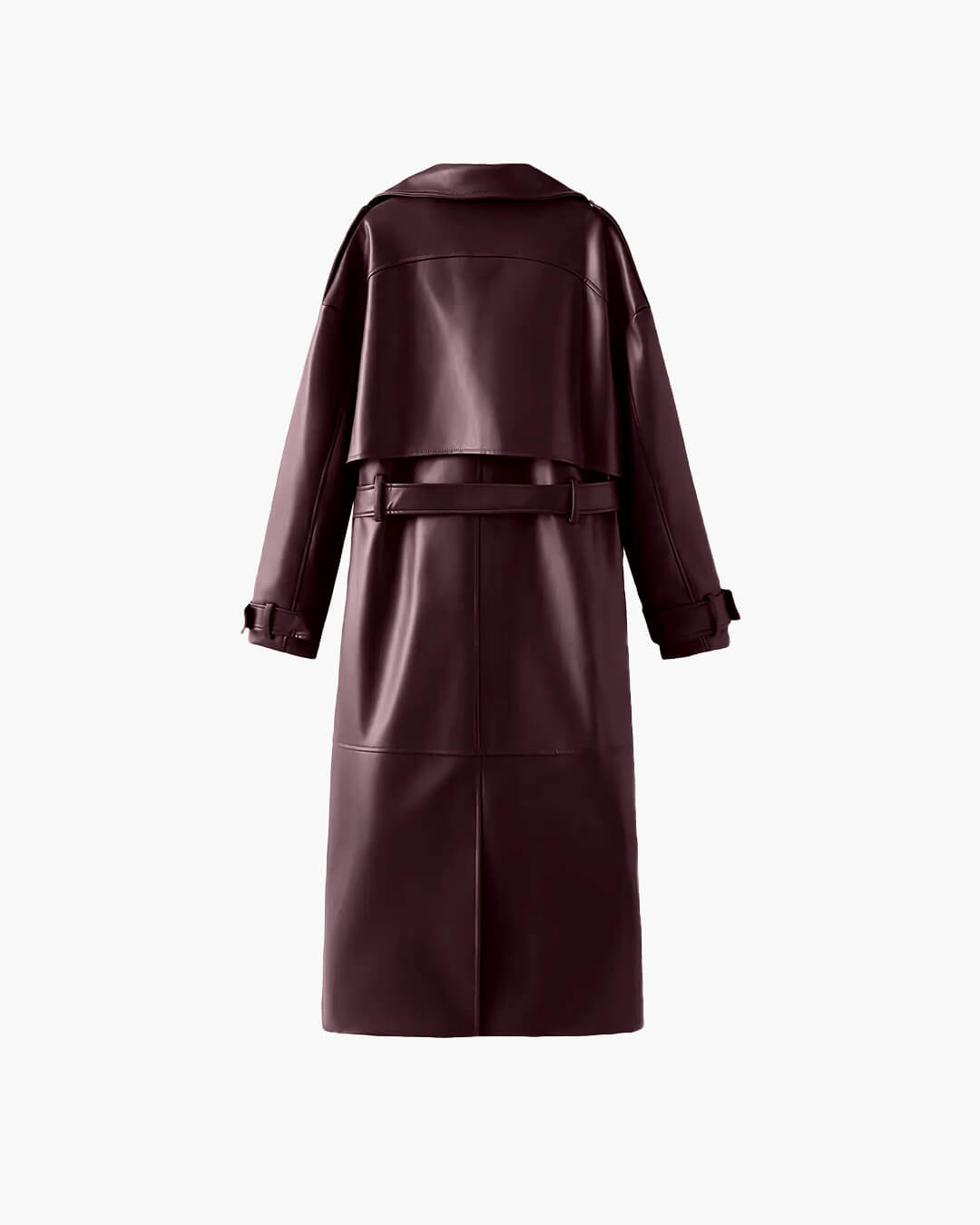 Gwendolen faux leather maxi trench coat - view 10
