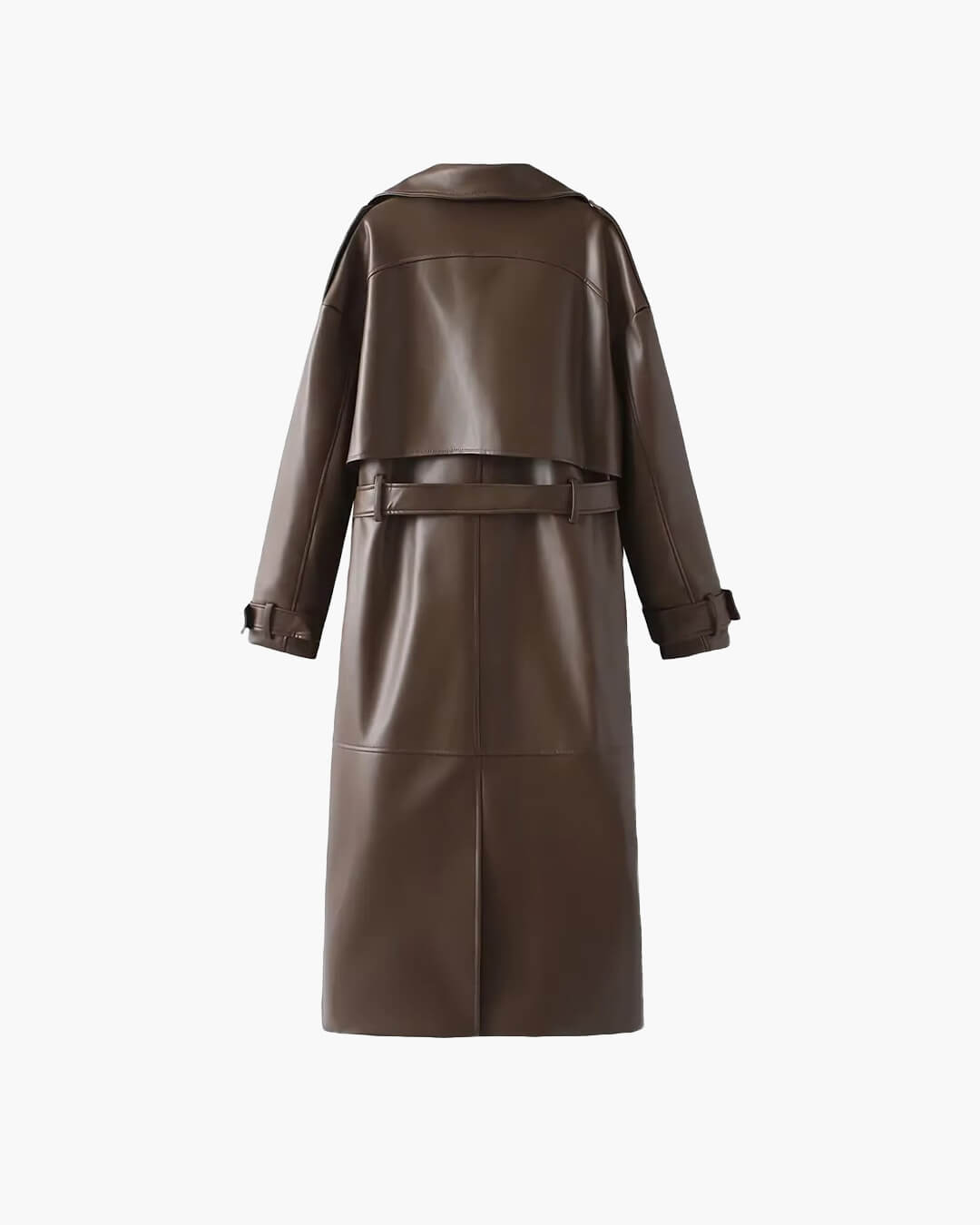 Gwendolen faux leather maxi trench coat - view 12