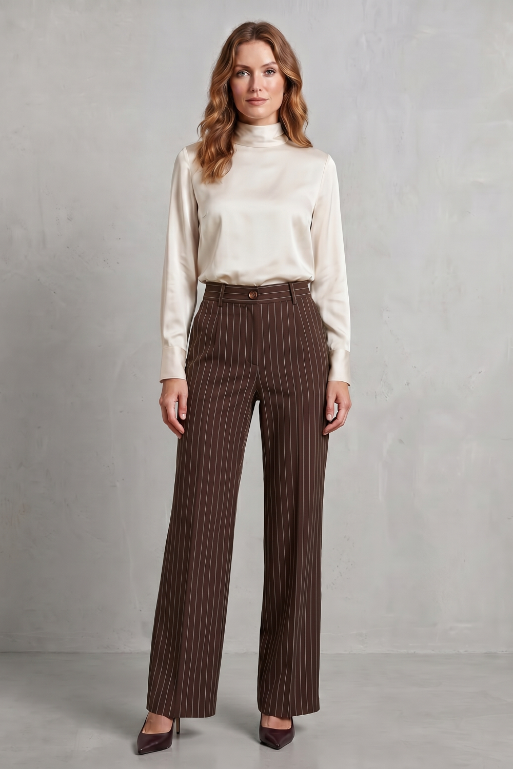 Muriel pinstripe wide leg trousers - view 14