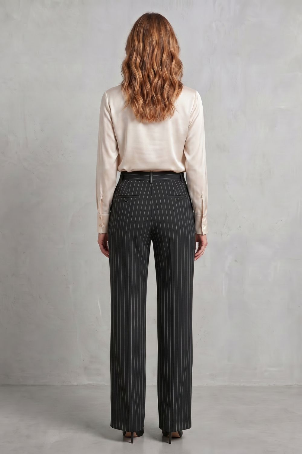 Muriel pinstripe wide leg trousers - view 4