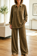 Velvetta – Oversized Velvet-Look Two-Piece Lounge Set