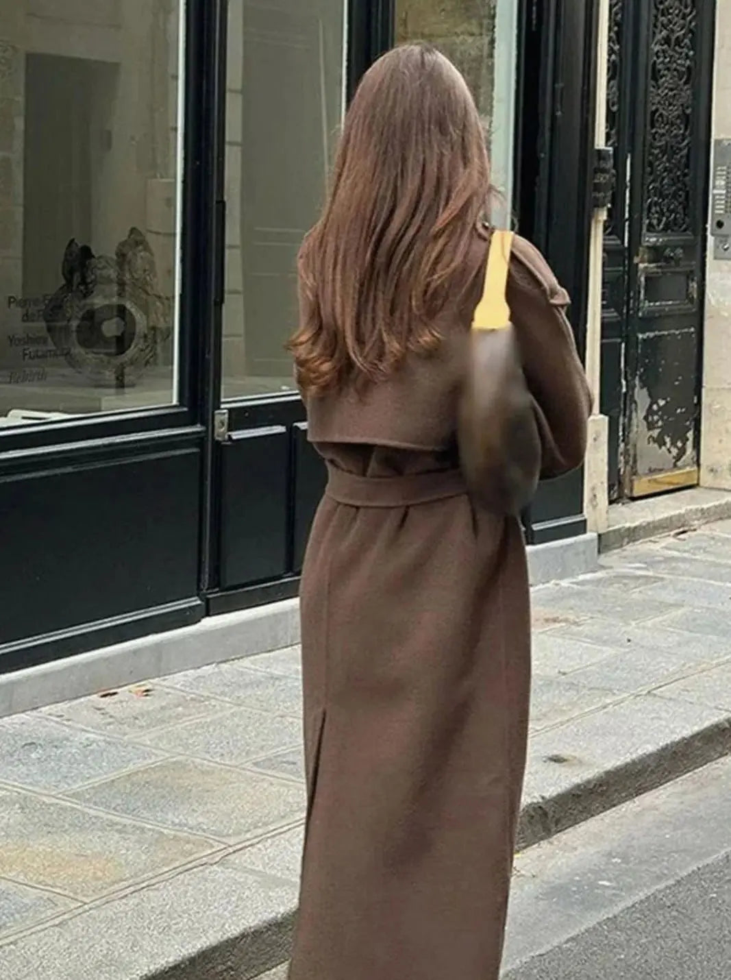 Willow | Women's Belted Button-Front Mid-Length Wool Midi Coat