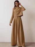 Ivy | Women's Long-Sleeve Wide-Leg Palazzo Two-Piece Set